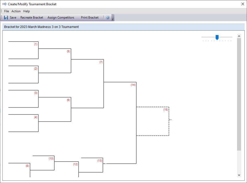 CSI Spectrum: League Tournament Management - creating a Tournament Bracket