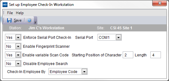 CSI Spectrum-Check-in Setup