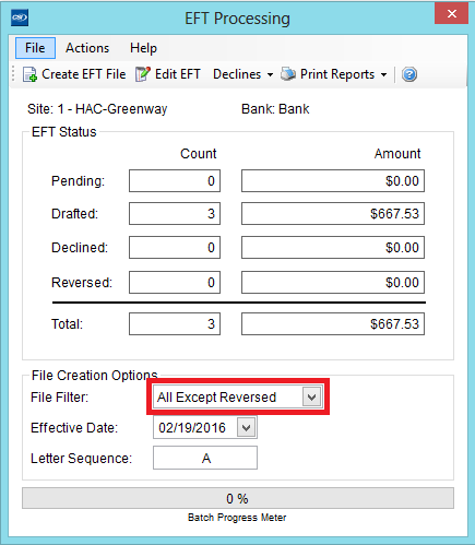 CSI SPECTRUM: Recreate an EFT File