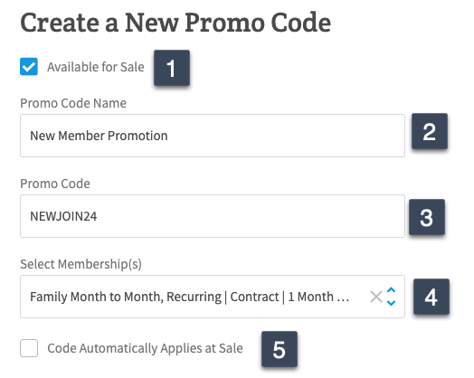 CLUB AUTOMATION: Promo Codes for Online Membership Sales